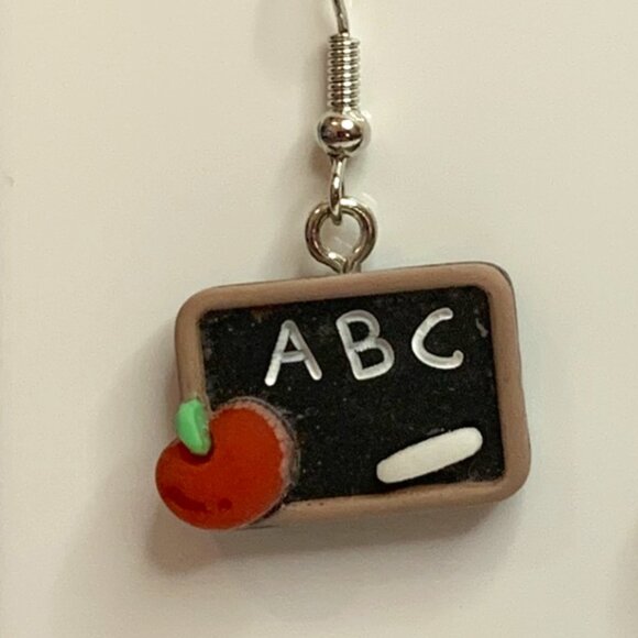 Teacher Earring, Educator Earring, Teacher Appreciation Gift, ABC Earring - Picture 3 of 5